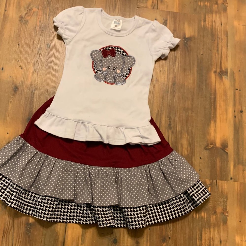 Alabama outfit, top and skirt